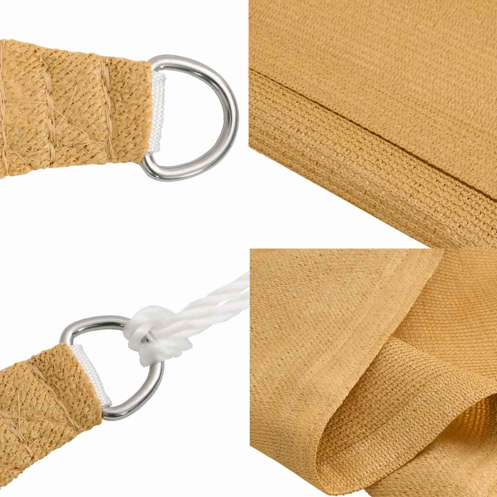 Voile D'ombrage 160 G/M² Triangulaire Sable Pehd
