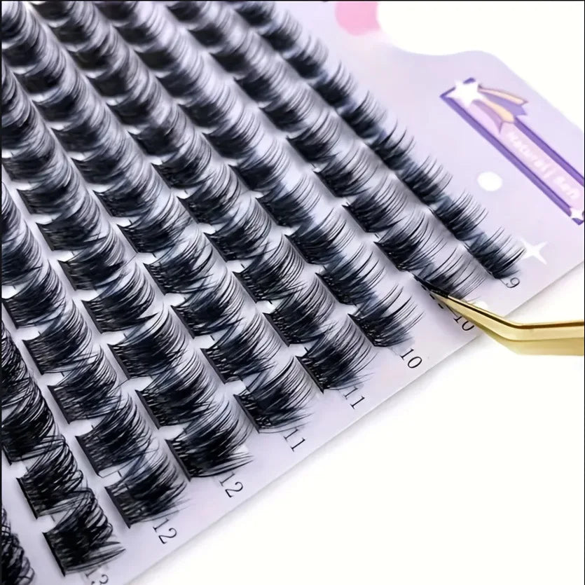 DIY Cluster Wimperextensions – D Curl Mix