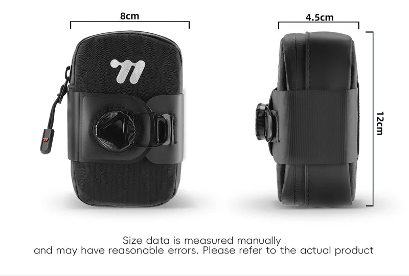 WEST BIKING Mini Bicycle Saddle Bag Knob Self-locking Portable Cycling Tail Bag Tool Storage Bag MTB Road Bike Accessories
