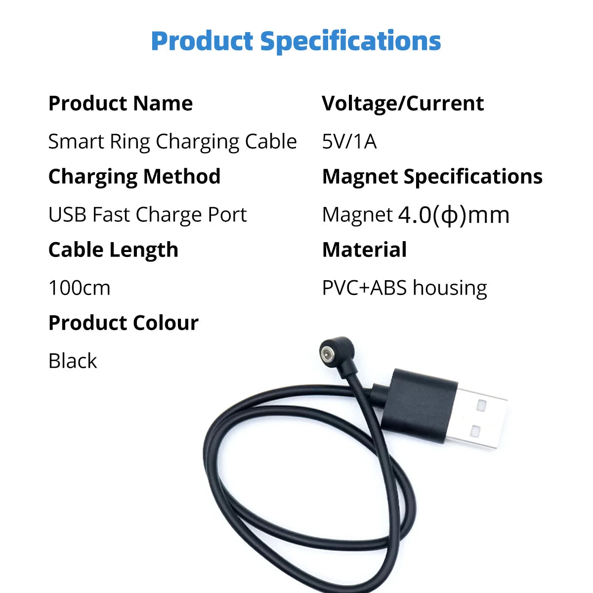 Magnetische USB-oplaadkabel voor Smart Ring