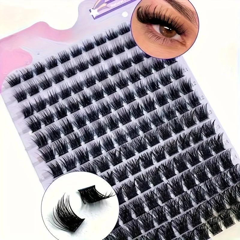 DIY Cluster Wimperextensions – D Curl Mix