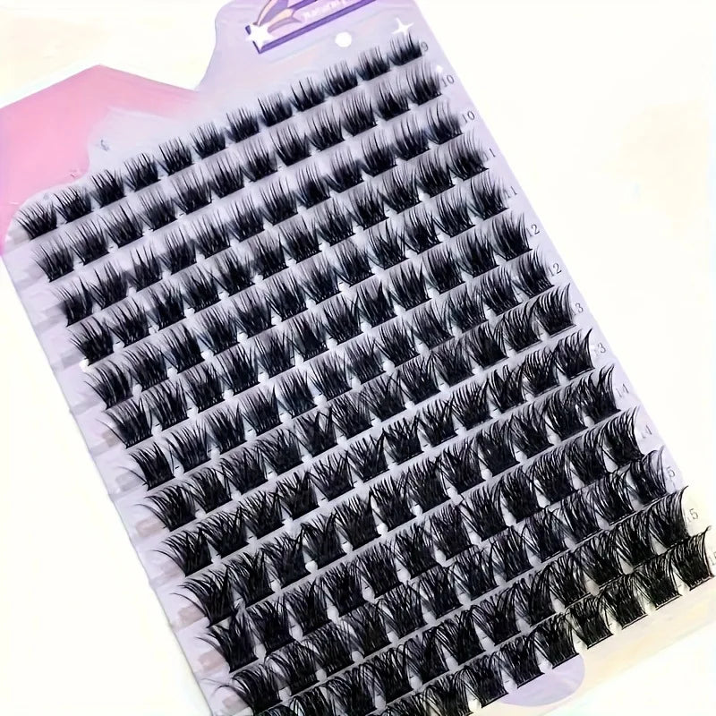 DIY Cluster Wimperextensions – D Curl Mix