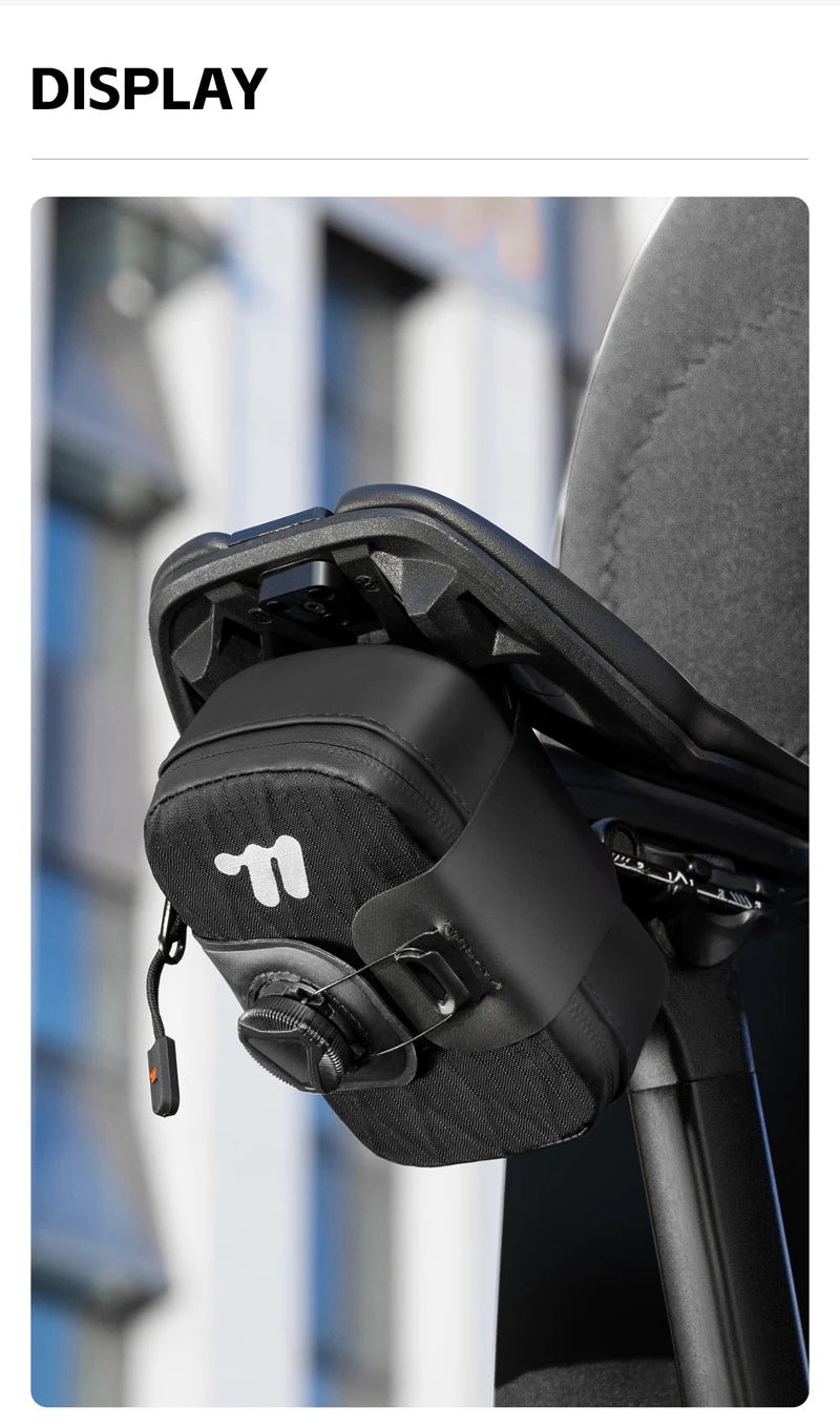 WEST BIKING Mini Bicycle Saddle Bag Knob Self-locking Portable Cycling Tail Bag Tool Storage Bag MTB Road Bike Accessories